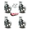 Service Caster 12 Inch Heavy Duty Semi Steel Cast Iron Caster Set with Brake and Swivel Lock SCC-KP92S1230-SSR-SLB-BSL-4 - alternate 2